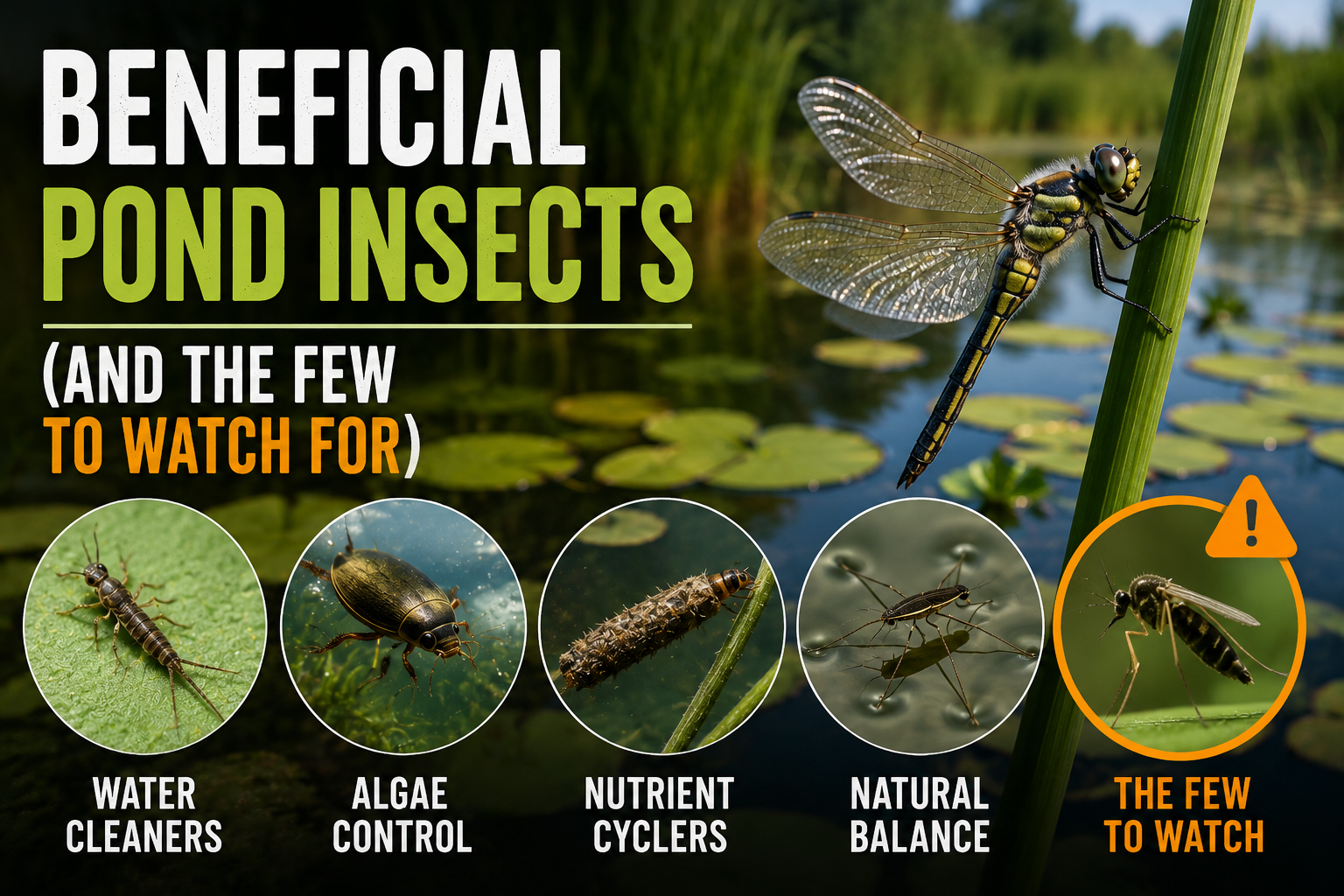 Beneficial Pond Insects (and the Few to Watch For)