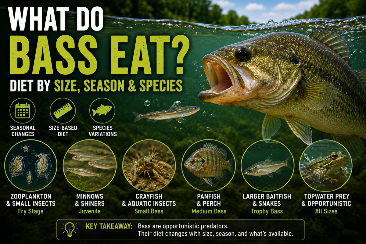 What Do Bass Eat? Diet by Size, Season & Species