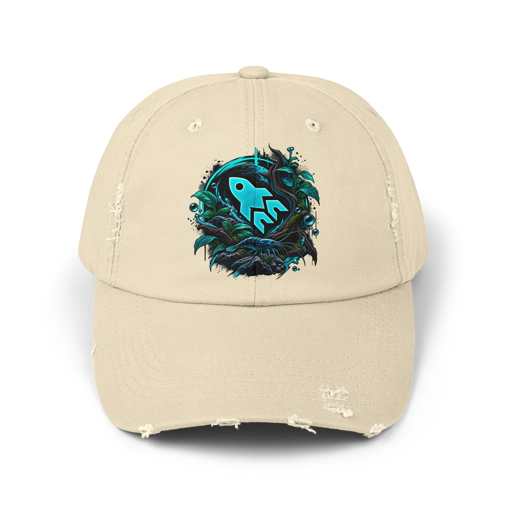 Blackwater Aquatics Distressed Baseball Cap — Aquarium & Fishkeeping Hat