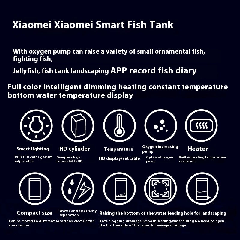 Bluetooth Version Douyu Special Cylinder Small Fish Tank