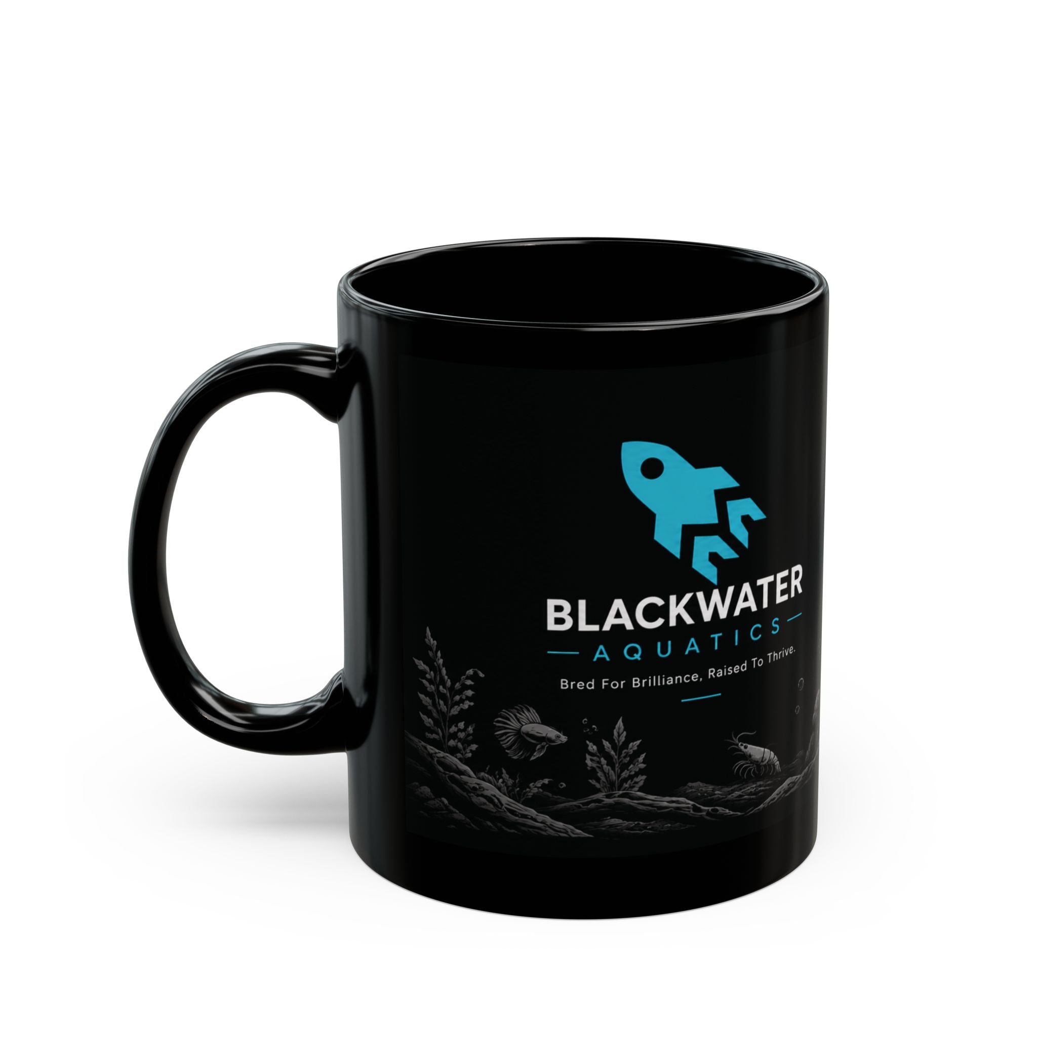 Blackwater Aquatics Mug – Aquarium, Betta & Shrimp Coffee Mug (11oz, 15oz)