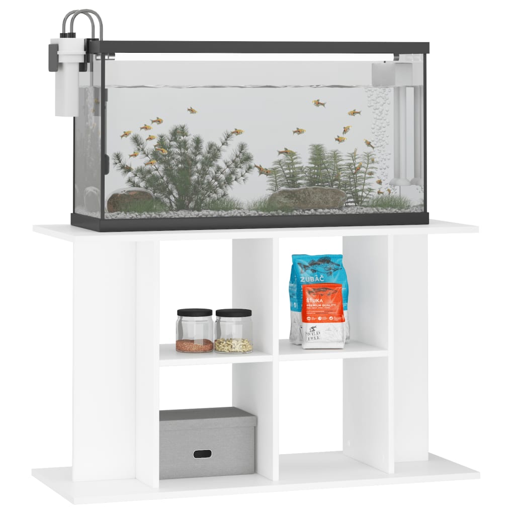 NNEVL Aquarium Stand White 100x40x60 cm Engineered Wood-2