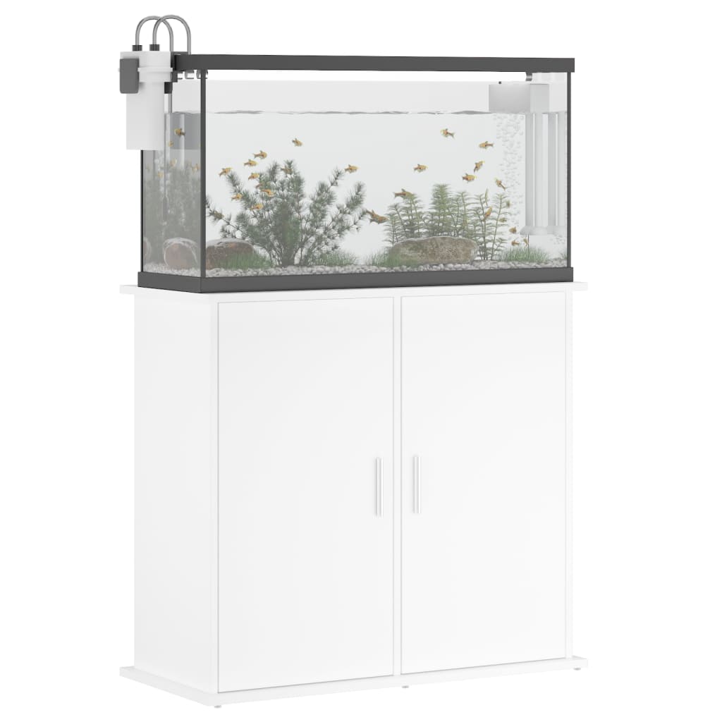 NNEVL Aquarium Stand White 81x36x73 cm Engineered Wood-3