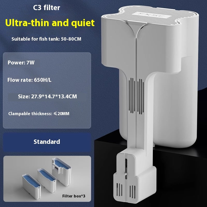 Crazy Water Plants Fish Tank Filter External Filter VAT Three-in-one Waterfall Wall-mounted Filter System