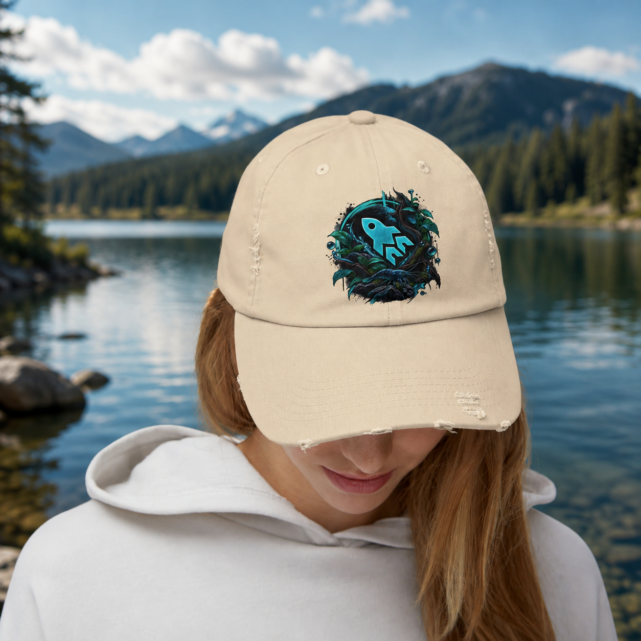 Blackwater Aquatics Distressed Baseball Cap — Aquarium & Fishkeeping Hat