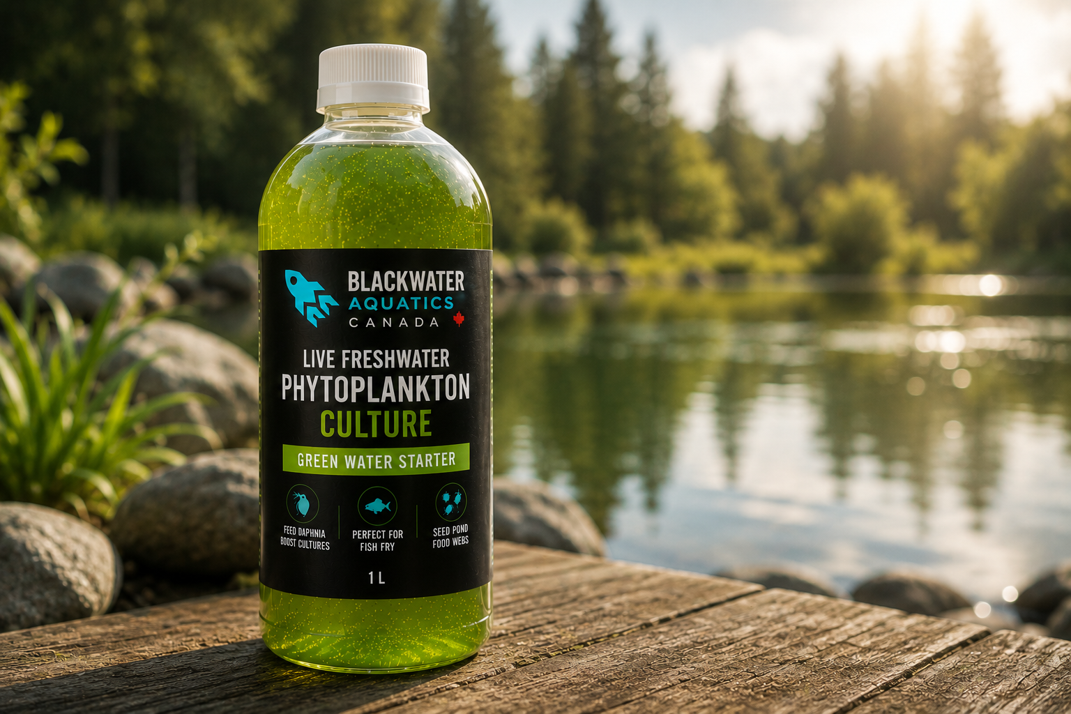 Live Freshwater Phytoplankton Culture (Green Water Starter) for Ponds, Aquariums & Fish Fry