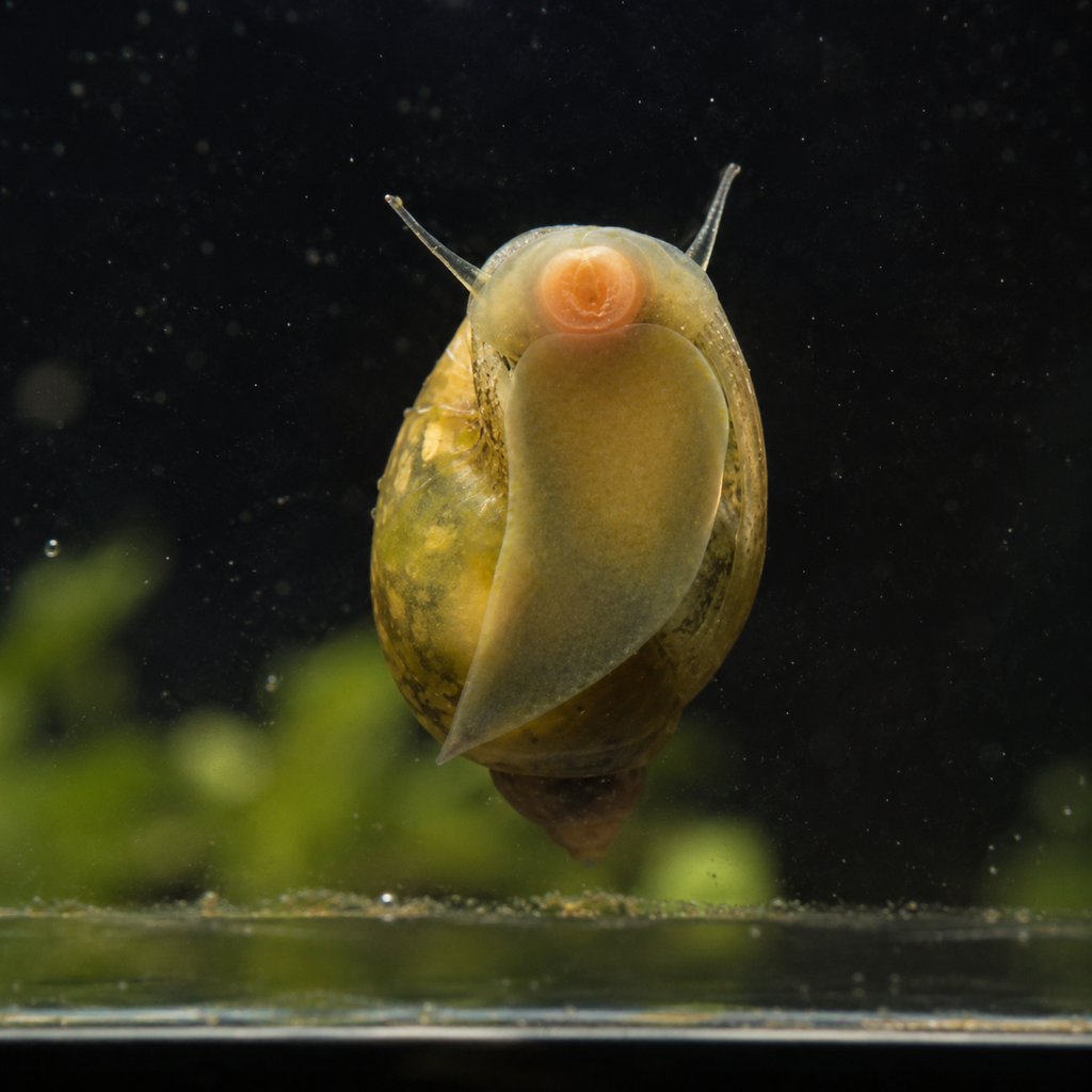 bladder snail raised as natural food for pea puffers